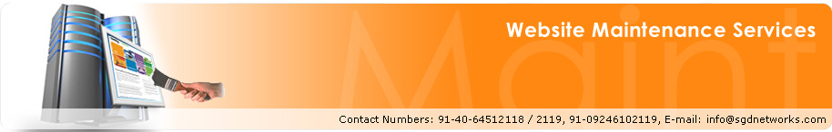 Web Maintenance in india web site maintenance services in india website services